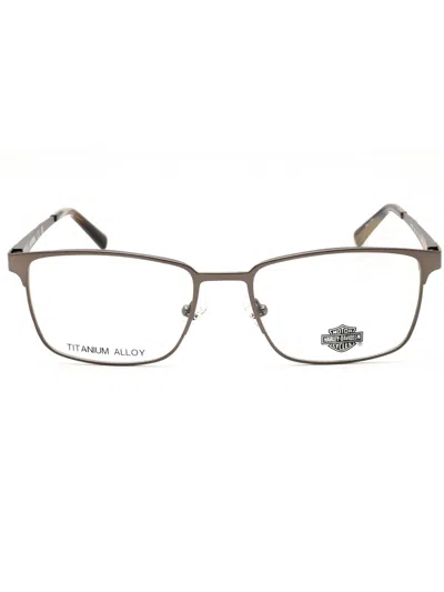Harley Davidson Hd50074 Eyeglasses In Matte Gunmetal/clear Demo Lens