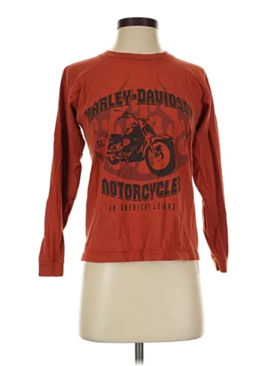 Pre-owned Harley Davidson Long Sleeve T-shirt In Red