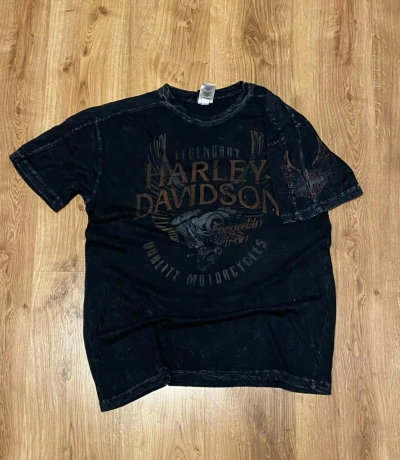 Pre-owned Harley Davidson X Vintage Washed Style 2013 Harley Davidson Daytona Graphic Tee Shirt In Black
