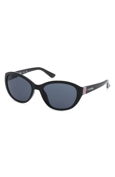 Harley-davidson Oval Acetate Sunglasses In Black