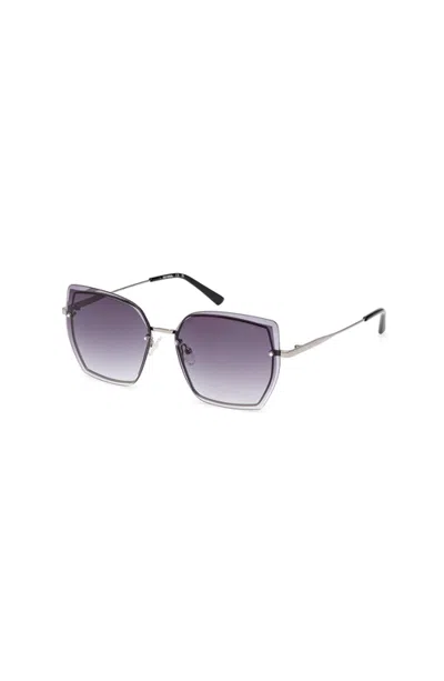 Harley-davidson Oversized Square Metal Sunglasses In Purple