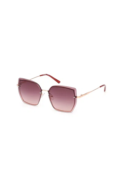 Harley-davidson Oversized Square Metal Sunglasses In Pink