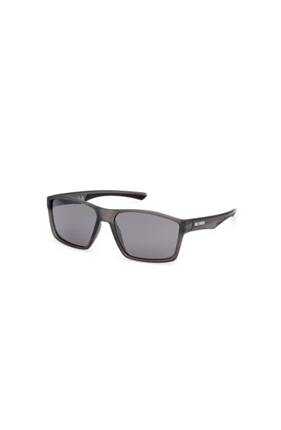 Harley-davidson Vented Temple Rectangular Sport Sunglasses In Brown