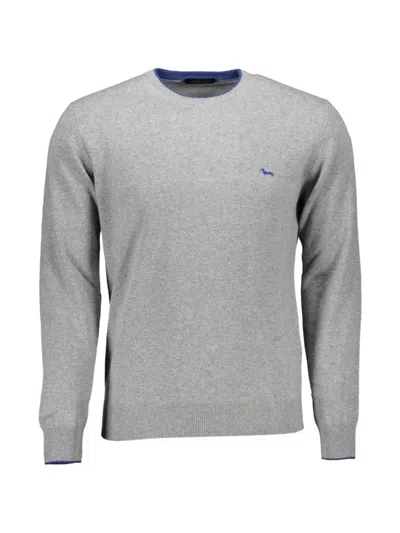 Harmont & Blaine Logo-embroidered Cotton Sweater In Gray