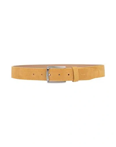 Harmont & Blaine Man Belt Ocher Size 38 Leather In Yellow