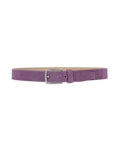 Harmont & Blaine Man Belt Purple Size 42 Leather