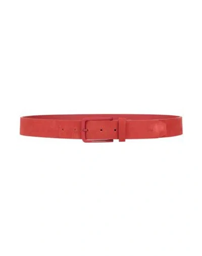 Harmont & Blaine Man Belt Rust Size 52 Leather In Red