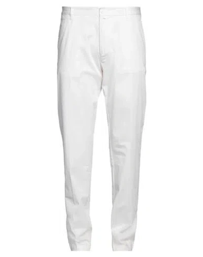 Harmont & Blaine Man Pants White Size 44 Cotton, Elastane