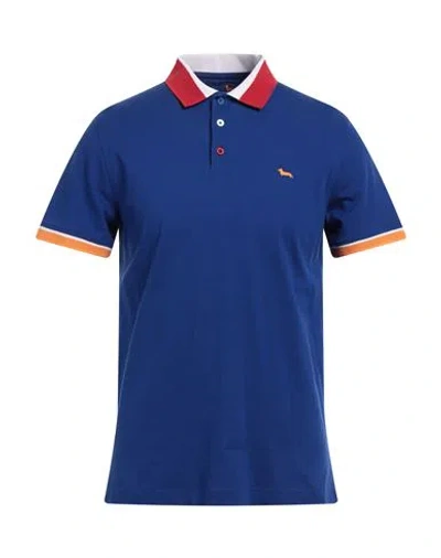 Harmont & Blaine Man Polo Shirt Blue Size L Cotton