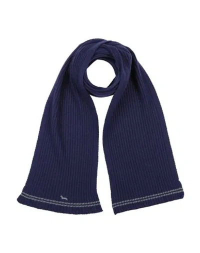 Harmont & Blaine Man Scarf Navy Blue Size - Wool