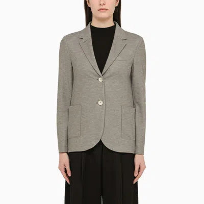 Harris Wharf London Light Grey Single-breasted Cotton Jacket