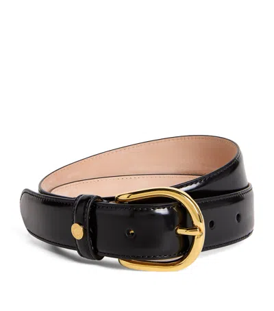 Harrods Leather Belt In Black