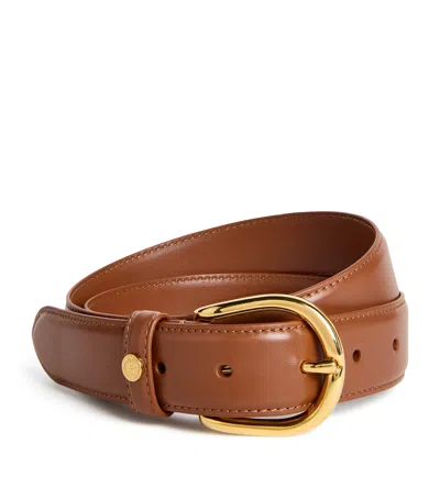 Harrods Leather Belt In Brown