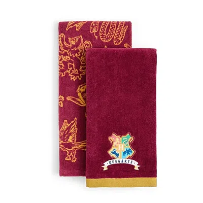 Harry Potter Christmas 2-pc. Hand Towel In Red