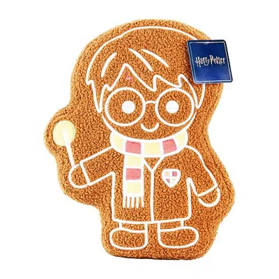 Harry Potter Gingerbread Harry  Throw Pillow In Brown