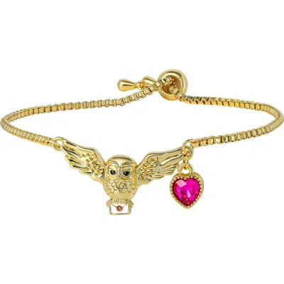 Harry Potter Hedwig Bracelet For Women Official License, Adjustable In Gold