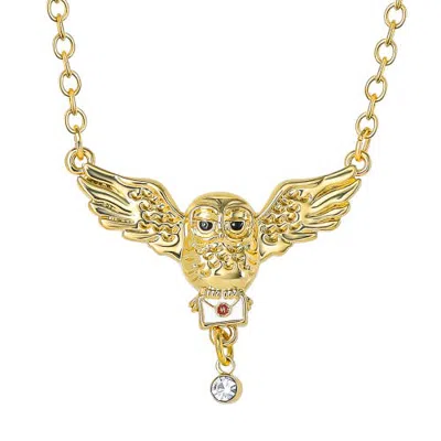 Harry Potter Hedwig Necklace For Women Official License, 16"+2" In Gold