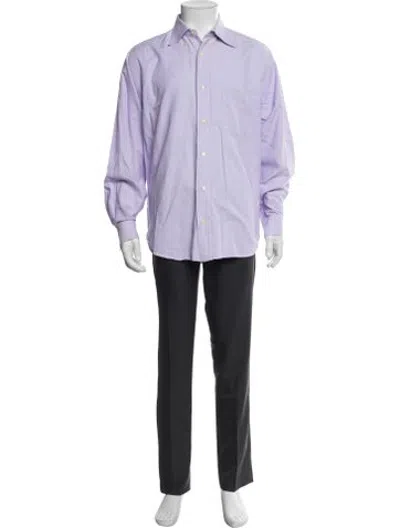 Pre-owned Hartford Long Sleeve Dress Shirt In Purple