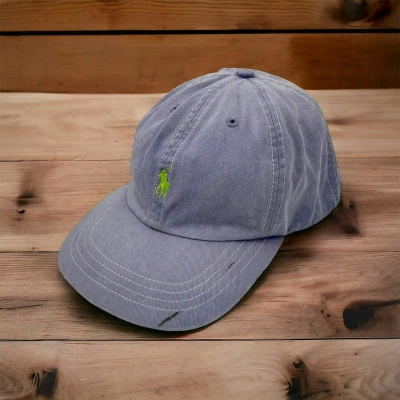 Pre-owned Hat X Polo Ralph Lauren Vintage 90's Polo Ralph Laurent Baseball Hat Streetwear In Blue