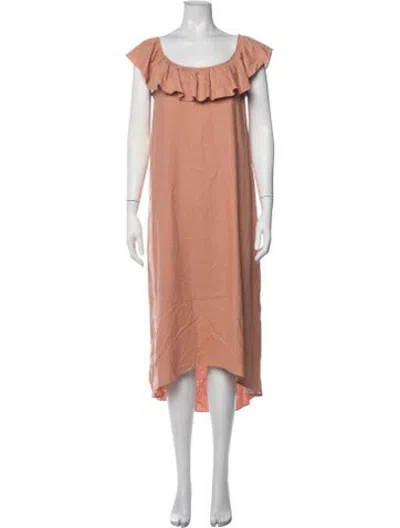 Pre-owned Hatch Silk Midi Length Dress In Pink