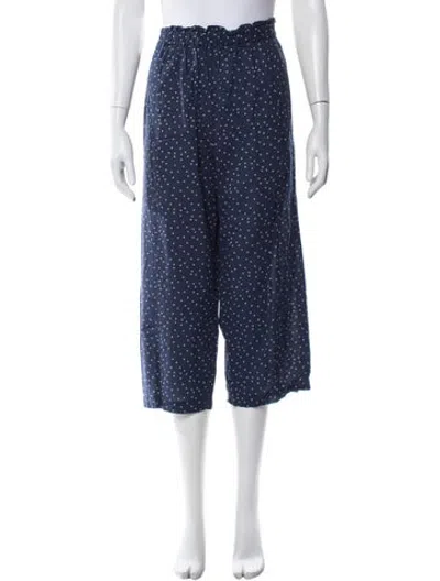 Pre-owned Hatch Silk Wide Leg Pants In Blue