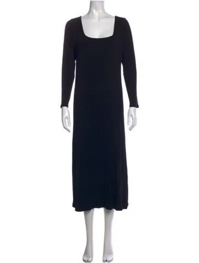 Pre-owned Hatch Square Neckline Long Dress In Black