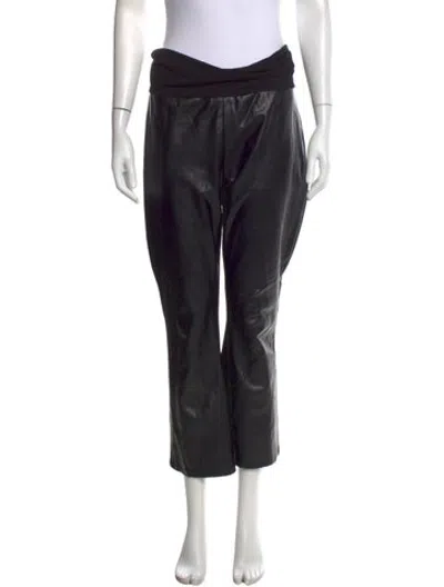 Pre-owned Hatch Straight Leg Pants In Black