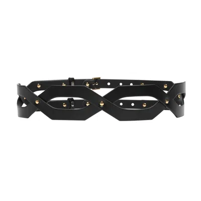 Haute Cuir Black Ivara Waist Belt