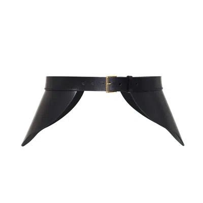 Haute Cuir Black Ivy Peplum Belt