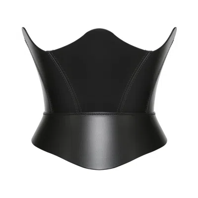 Haute Cuir Black Juno Cupless Corset