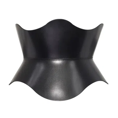 Haute Cuir Black Leather Athena Corset