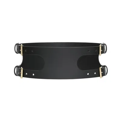 Haute Cuir Black Orin Wide Belt