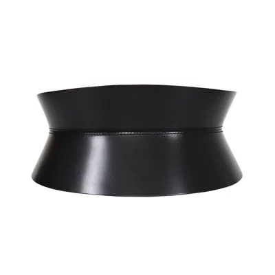 Haute Cuir Black Rounded Hourglass Belt