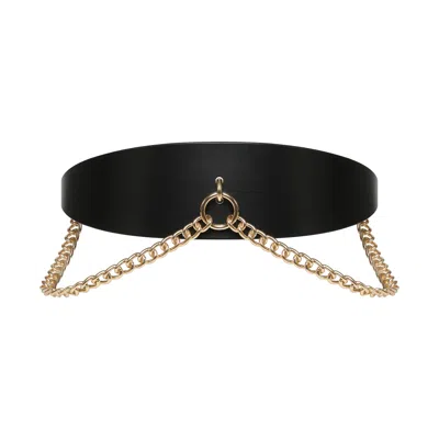 Haute Cuir Black Thalia Chain Belt