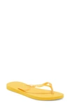 Havaianas Slim Flip Flop In Yellow Pop