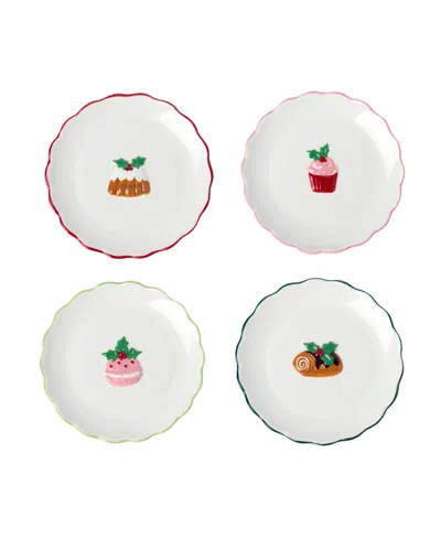 Haven Merry Sweets Dessert Plates, Set Of 4, Exclusively At Macy's In Multi