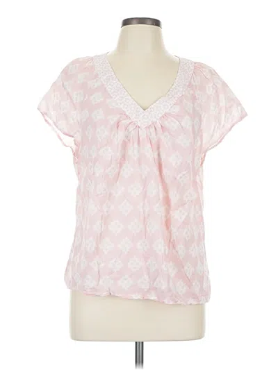 Pre-owned Haven Well Within Short Sleeve Blouse In Pink