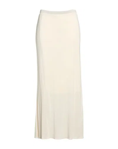 Haveone Woman Maxi Skirt Ivory Size Onesize Viscose, Polyamide, Virgin Wool, Cashmere In White