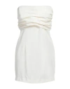 Haveone Woman Mini Dress Cream Size M Polyester, Elastane In White