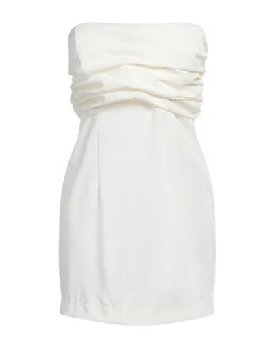 Haveone Woman Mini Dress Cream Size M Polyester, Elastane In White