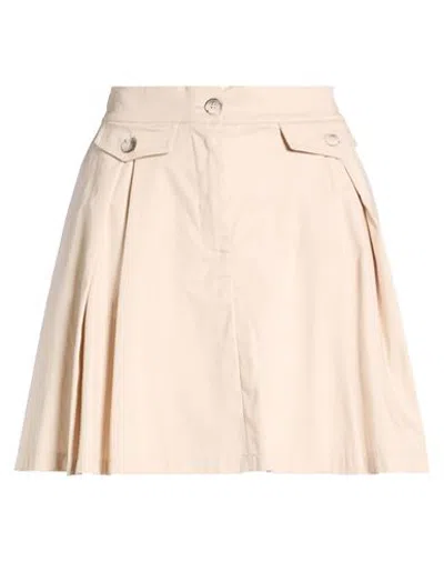Haveone Woman Mini Skirt Ivory Size M Cotton, Elastane In Neutral