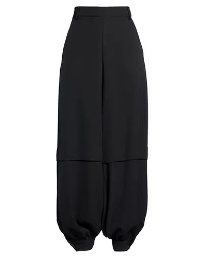 Haveone Woman Pants Black Size M Polyester, Elastane
