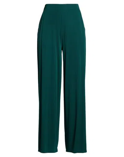 Haveone Woman Pants Emerald Green Size M Polyester, Elastane