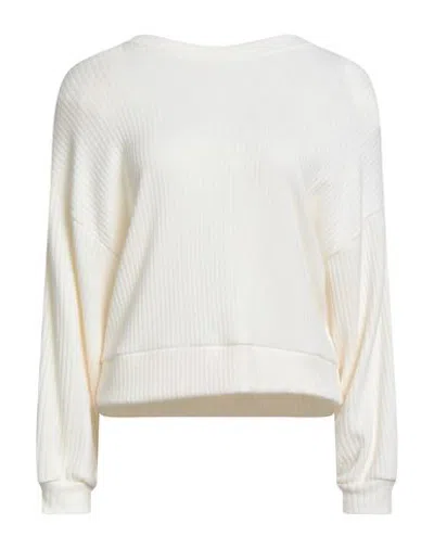 Haveone Woman Sweater Ivory Size M Viscose, Polyester, Polyamide, Elastane In White