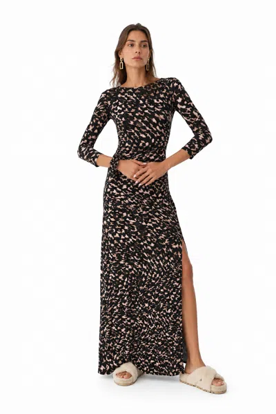 Hawa Made From Love Black Maha Safari Open-back Maxi Dress