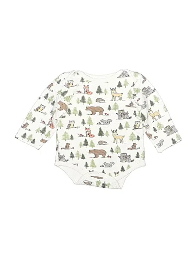 Pre-owned Hb Babies' Long Sleeve Onesie In Ivory