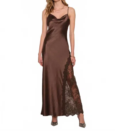 Heartloom Aubrey Cowled Neck Dress In Brown
