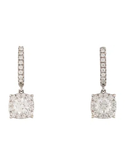Pre-owned Hearts On Fire 18k Diamond Drop Earrings In Multicolor