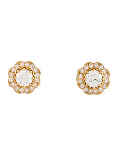Pre-owned Hearts On Fire 18k Diamond Lorelei Stud Earrings In Multicolor