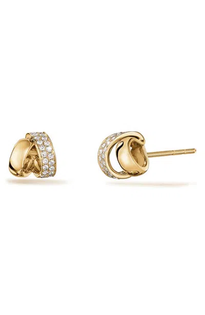 Hearts On Fire 18k Gold Diamond Flip Stud Earrings